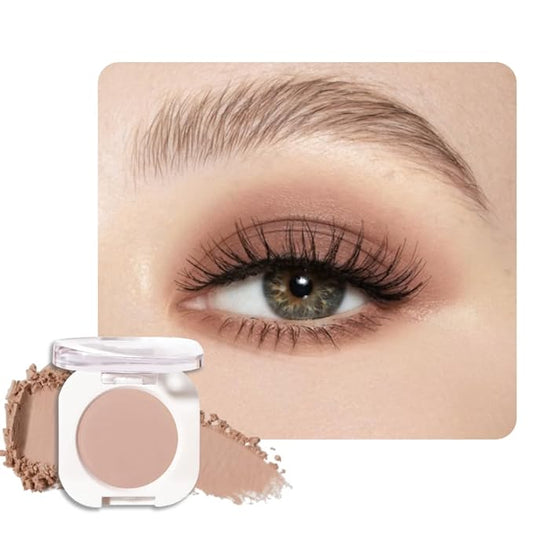Light Brown Single Matte Eyeshadow Makeup, Neutral Powde Eye Shadow for Women, Rosy Brown Eyeshadow Palette Pigmented Waterproof, sombras para ojos, Lightweight Blendable, Girls Eyeshadows Gift-Velvo Beauty