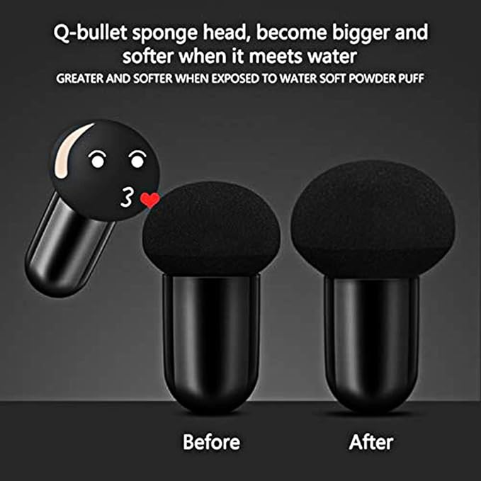 GL-Turelifes Mushroom Head Air Cushion Foundation CC Cream Water Feeling Flawless BB Cream Moisturizing Oil Control, Lightweight & Smoothing Natural Concealer (BlanchedAlmond)-Velvo Beauty