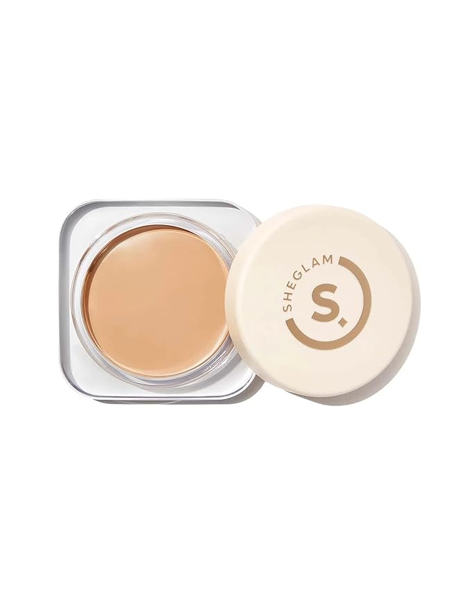 SHEGLAM Hydrating Cream Full Coverage Foundation Balm Long Lasting Concealer Face Foundation for Dry Skin - Warm Vanilla-Velvo Beauty