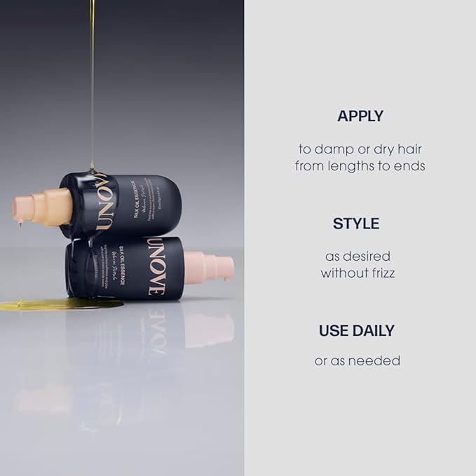 Silk Oil Essence Hair Serum 70ml/2.4fl.oz | Nourishing Hair Oil for Dry, Frizzy, and Damaged Hair | Lightweight Smoothing Serum | Frizz Control and Split End Care | Heat Protection-Velvo Beauty