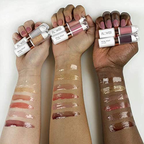 FLOWER BEAUTY By Drew Barrymore Petal Pout Lip Mask - Hydrating + Moisturizes Lips - Mango + Cocoa Butter - Lip Tint - Natural Color + Semi-Glossy Finish (Pucker)-Velvo Beauty