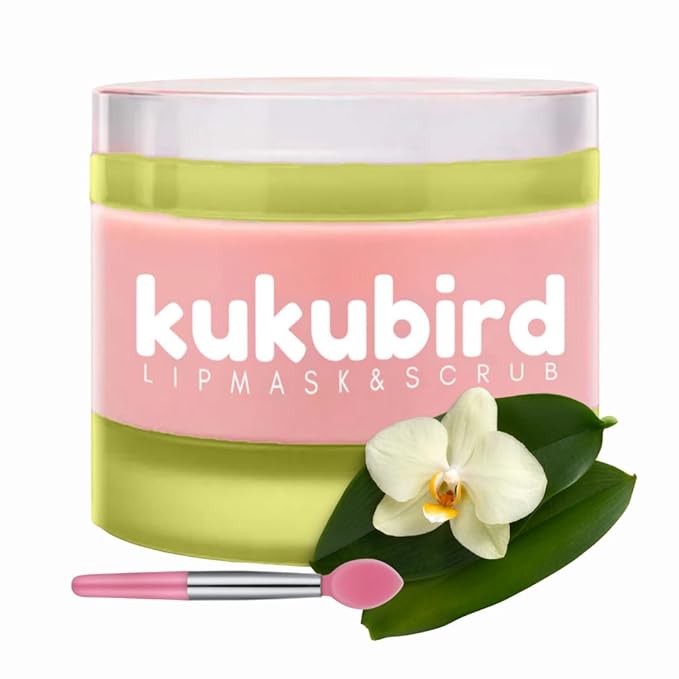 kukubird Lip Mask Overnight Hydrating Lip Balm Mask Exfoliating Lip Scrub Lip Care Treatment For Chapped and Cracked Lips-Vanilla-Velvo Beauty