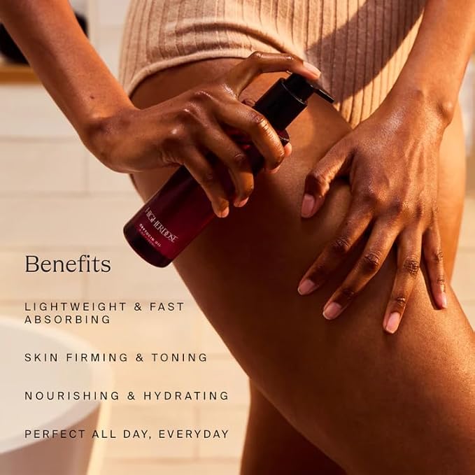 HigherDOSE Oxytocin Body Oil - Nourishing, Ayurvedic Body Care to Firm & Tone Skin - Lightweight & Fast-Absorbing Formula with Sea Buckthorn & Antioxidant-Rich Passion Fruit Seed Extract (5 Fl Oz)-Velvo Beauty