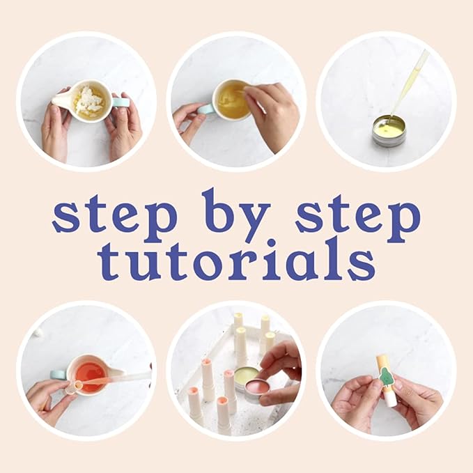Shea Butter Lip Balm DIY Kit (Made in USA), Creates 10 Luxurious Lip Balms with EVERYTHING Included-Velvo Beauty