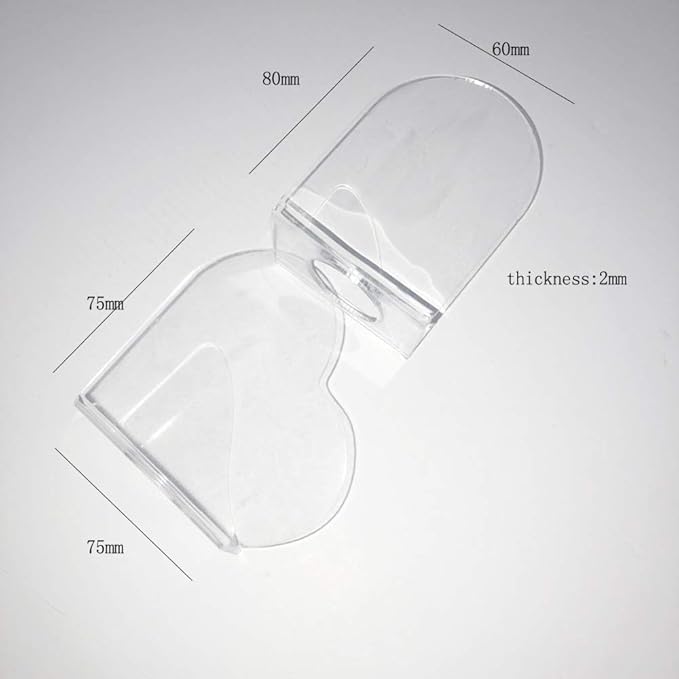 2pcs Heart-shaped Clear Acrylic Nail Art Display Cosmetic Makeup Palette Spatula Tool Best for Nail Art Eye Shadow Eyelash Beauty Accessories-Velvo Beauty