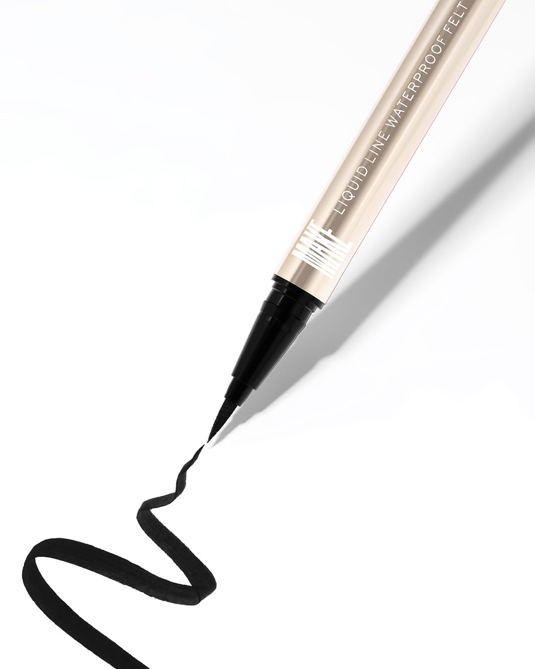 MAKE Beauty Smudge-Proof Felt Tip for Precise Application of Lines, Wings, and Graphics. Long Lasting Eye Liner, Liquid Line Waterproof Felt Tip Eyeliner - Onyx-Velvo Beauty