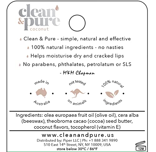 Lip Balm 2-Pack (Manuka Honey & Coconut) | Lip Care Set With 100% All Natural Beeswax | Vitamin E Oil…-Velvo Beauty