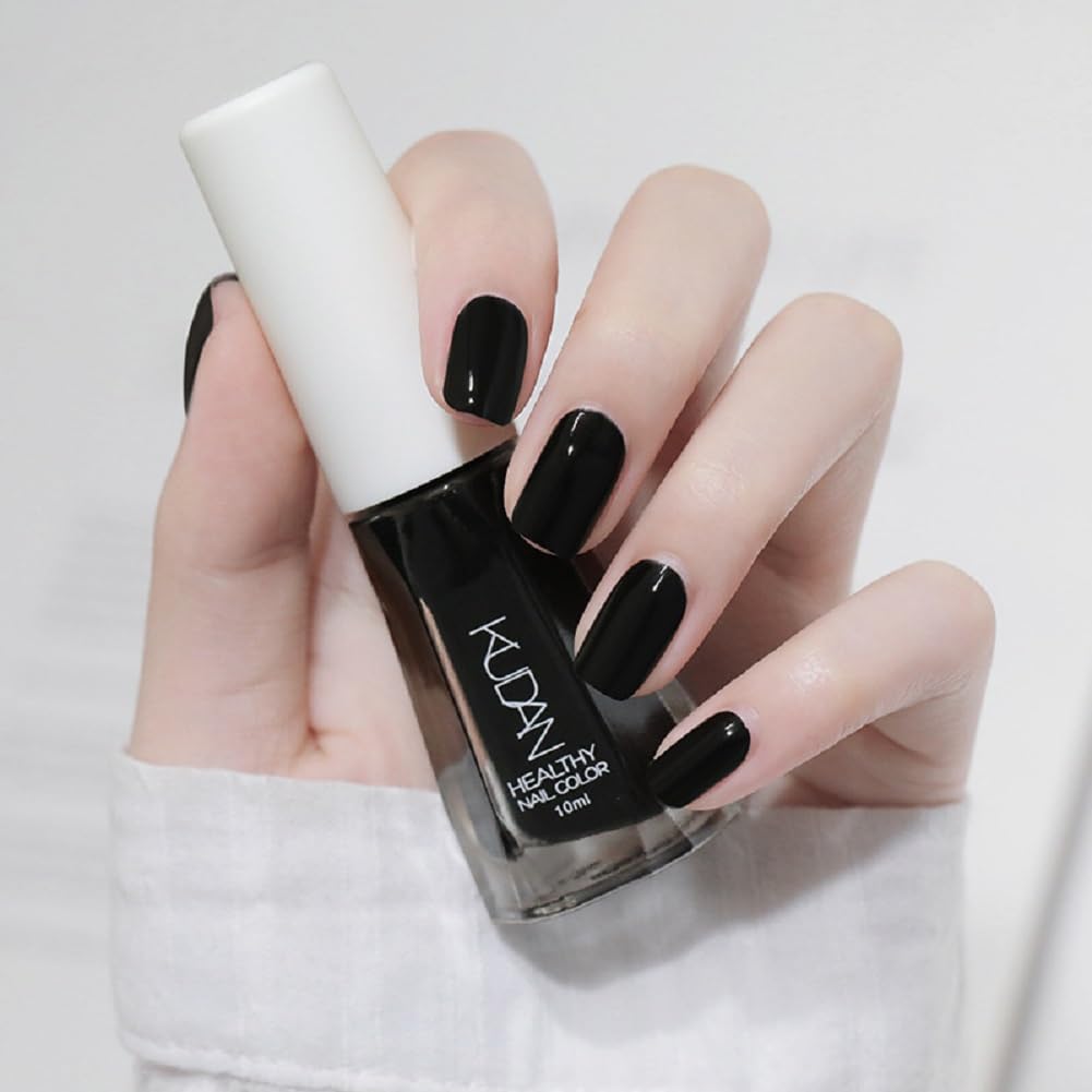 Nail Polish set - Nail Lacquer Quick Dry, Full Size, Vibrant, Colorful, Trendy, Glitter, Glossy, Metallic, Matte Nail Art Nail Shades (N29 carbon black, 52g)-Velvo Beauty