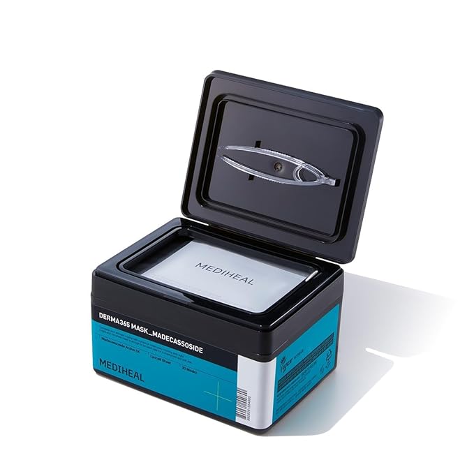 Mediheal Derma 365 Madecassoside Mask (30 Masks) - Daily Skin Care Mask for Deeply Comforting and Calming Skin with Madecassoside-Velvo Beauty