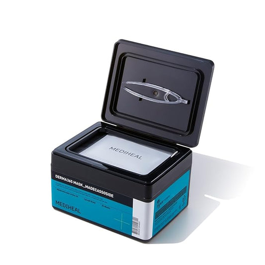 Mediheal Derma 365 Madecassoside Mask (30 Masks) - Daily Skin Care Mask for Deeply Comforting and Calming Skin with Madecassoside-Velvo Beauty