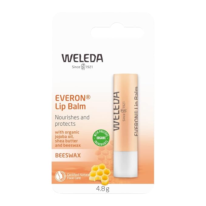Weleda Everon Lip Balm, Soin Des Levres - 0.17 Oz, White (Pack of 2)-Velvo Beauty