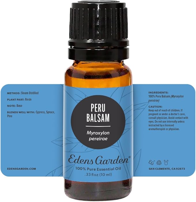 Edens Garden Peru Balsam Essential Oil- 100% Pure Premium Grade, Undiluted, Natural, Therapeutic, Aromatherapy, The Best for Diffuser, Skin, Candle, Hair 10 ml (.33 fl oz)-Velvo Beauty