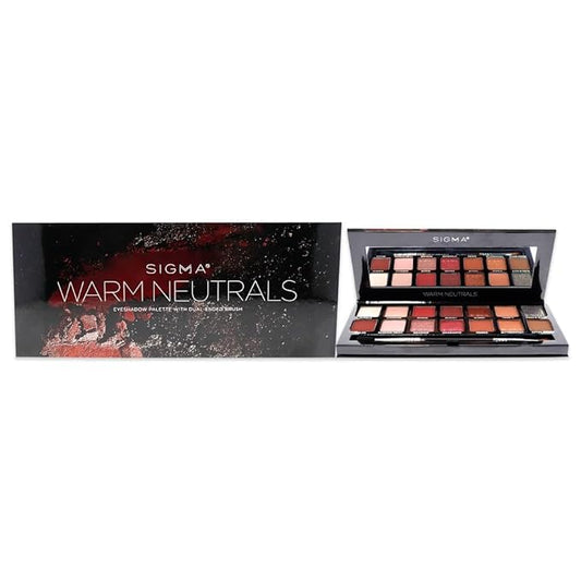 Sigma Beauty Warm Neutrals Eyeshadow Palette - 14 Warm Eyeshadow Shades in Matte, Shimmer and Metalic Finishes - Highly Pigmented Vegan Eye Makeup Palette - Clean Beauty Products-Velvo Beauty