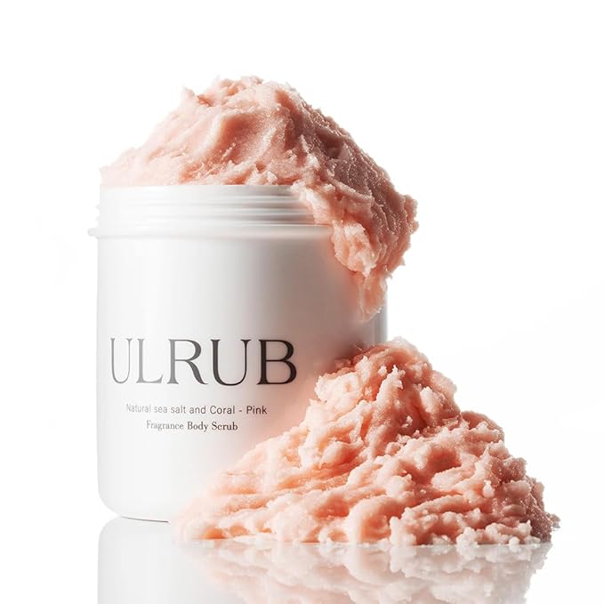 ULRUB Body Scrub 460g Perfumed Scrub Dark Spots Intimate Areas Knees Arms Dead Skin Cells Elbows Heels CICA Extract Placenta Vitamin C Body Smoother Gift CHURACOS Japan For Women ULRUB ulrub-Velvo Beauty