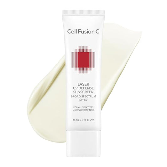 Cell Fusion C Laser UV Defense Face Sunscreen SPF 50, No White Cast and Soft Matt Finish, PDRN & 6 Ceramides Broad Spectrum Korean Sunscreen for Face, 50ml / 1.69 fl.oz-Velvo Beauty