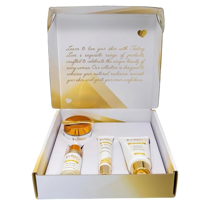 Introducing our exclusive Skincare Set: Cleanser, Serum, Essence Cream, and Eye Cream - Experience the Ultimate 4-Step Natural Beauty Routine for Achieving Radiant, Glowing Skin.-Velvo Beauty