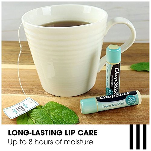 ChapStick 100% Natural Lip Butter Green Tea Mint and Sweet Papaya Lip Balm Tubes Variety Pack - 0.15 Oz Each (Pack of 2)-Velvo Beauty