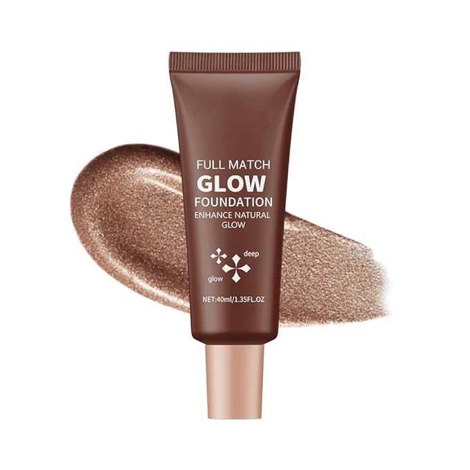 Full Match Glow Foundation, Enhance Foundation Natural Glow, Professional Coverage for a Flawless Look (Deep, Large)-Velvo Beauty