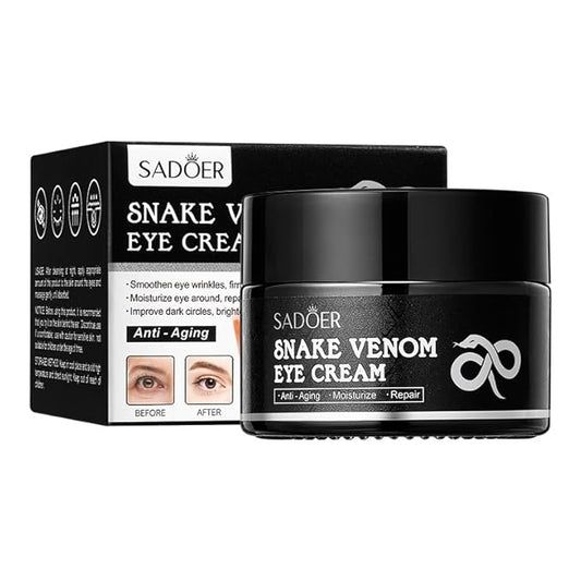 Retinol Snake Venom Peptide Eye Cream, Firming Eye Cream, Anti Ageing Eye Cream, Under Eye Cream For Puffiness and Bags Reduces Fine Lines-Velvo Beauty