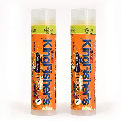 Kingfisher’s Noni Lip Balm, 2-Pack, 100% Natural Ingredients, Noni Original Oil & Virgin Coconut Oil, Ultra Hydrating Lip Balm, Sweet Orange Flavor Lip Care-Velvo Beauty