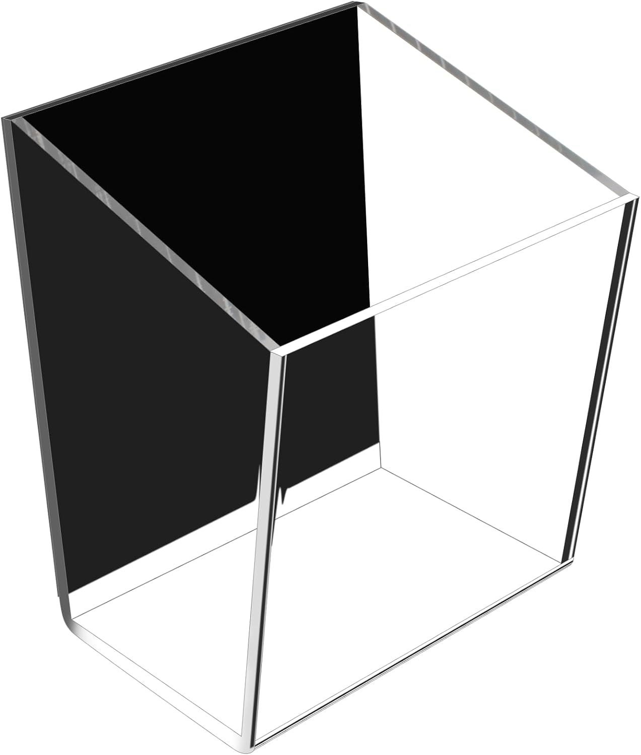 Magnetic Pen Holder, Acrylic Dry Erase Marker Holder, Large Capacity Pencil Holder for Whiteboards, Fridge, Lockers Office School Supplies (Clear & 1 Compartments)-Velvo Beauty