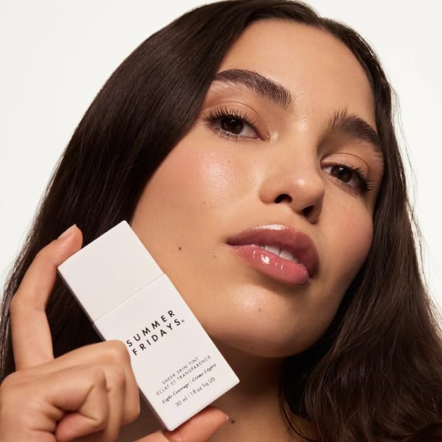 Summer Fridays Sheer Skin Tint - Skin Tint with Hyaluronic Acid - Helps Diminish Uneven Skin Tone - Sheer to Light Coverage - Shade 3 - Light with Golden Undertones (1 Fl Oz)-Velvo Beauty