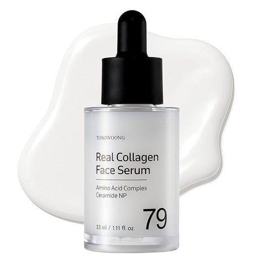 Real Collagen Face Serum, Hydrating & Firming Serum with hydrolyzed collagen, Hyaluronic Acid, Plumps, Sagging Skin, Reduces Fine Lines and Wrinkles, Korean Skincare, 33ml / 1.11 fl. oz.-Velvo Beauty