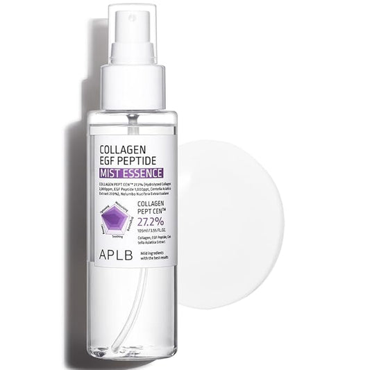 APLB Collagen EGF Peptide Mist Essence | COLLAGEN PEPT CEN™ 27.2% 3.55 FL.OZ/Korean Skincare, Elasticity care, Replenishing moisture, Revitalize for gentle and improve skin texture-Velvo Beauty