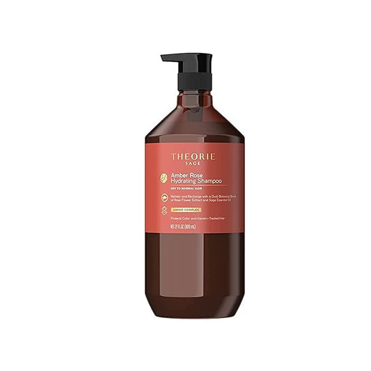 Theorie Amber Rose Hydrating Shampoo- Refresh & Hydrate, Irresistible Scent of Rose, Jasmine & Amber, Suited For All Hair Types-Color & Keratin Treated Hair, 800ML-Velvo Beauty