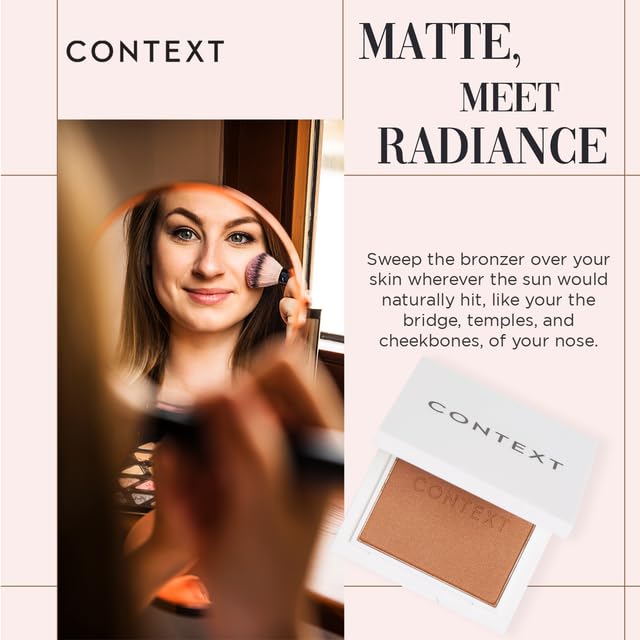 Context Skin Matte Bronzer Powder | Vegan & Cruelty-Free Powder Bronzer for Face | Sun-Kissed Makeup Finish | Long-Lasting, Buildable Coverage Skin Tones | Undisputed-Velvo Beauty