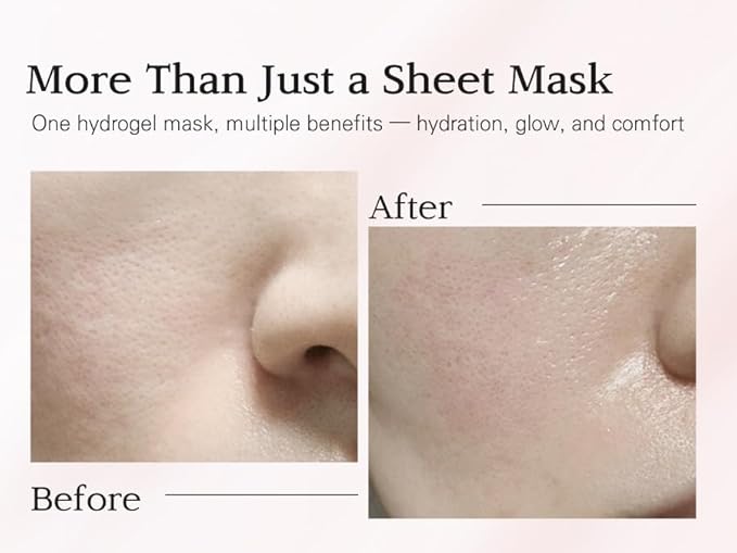 Nuborn Cell Hydrogel Collagen Mask | Advanced Stem Cell Face Mask for Dry Skin | 2% Niacinamide, Peptides, Collagen, and Hyaluronic Acid | Made in Korea, (4 masks) Pack of 1-Velvo Beauty