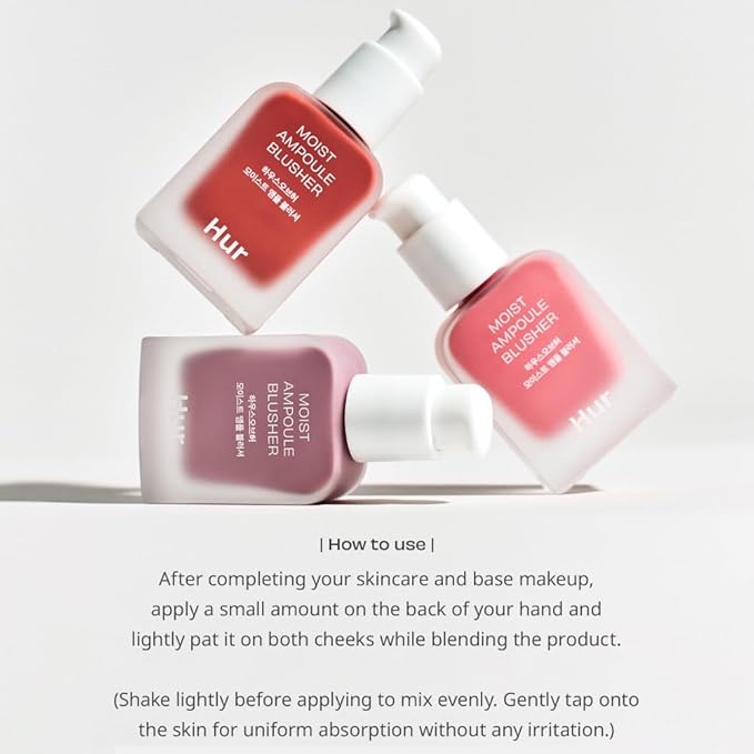 Moist Ampoule Blusher, Buildable Water-based Formula, Infused with over 50% moisture essence, no tackiness, long-lasting moisture, weightless feel (02 Deep Plum, 20ml)-Velvo Beauty