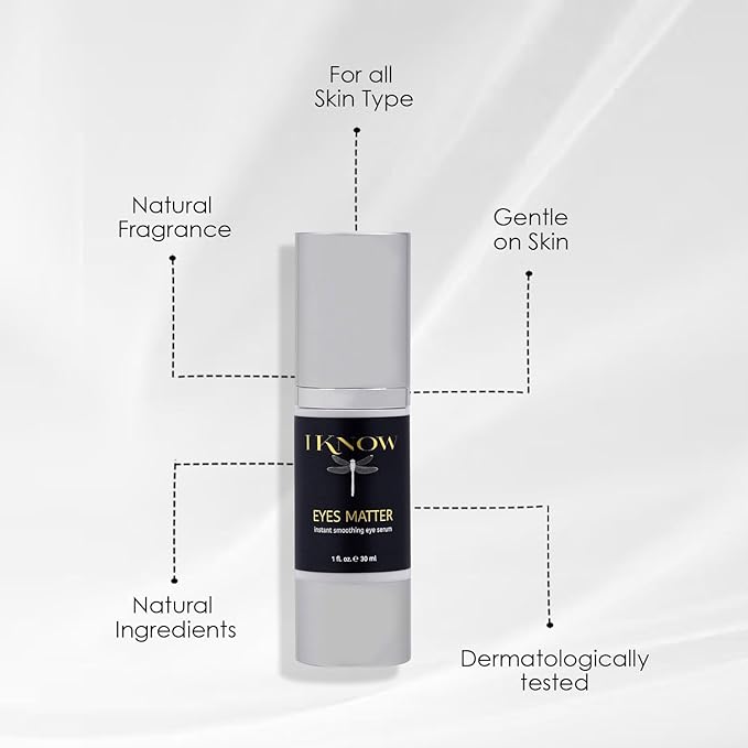 EYES MATTER Instant Smoothing Eye Serum, Rapid Wrinkle Reducer, Rejuvenating, Brightening Treatment for Fine Lines, Puffiness & Dark Circles, (1oz)-Velvo Beauty