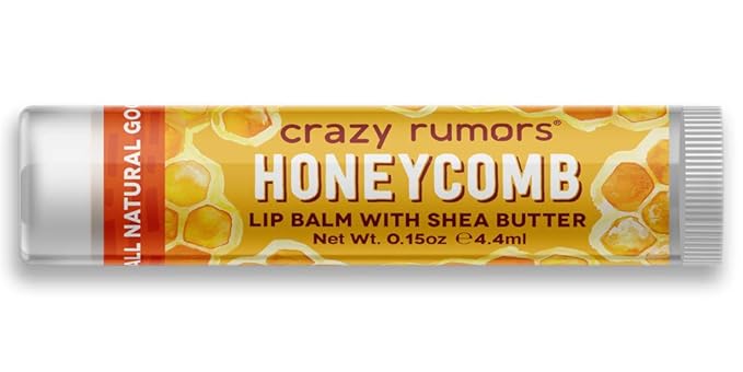 Crazy Rumors Honeycomb Lip Balm. 100% Natural, Vegan, Plant-Based, Made in USA (1-Pack)-Velvo Beauty