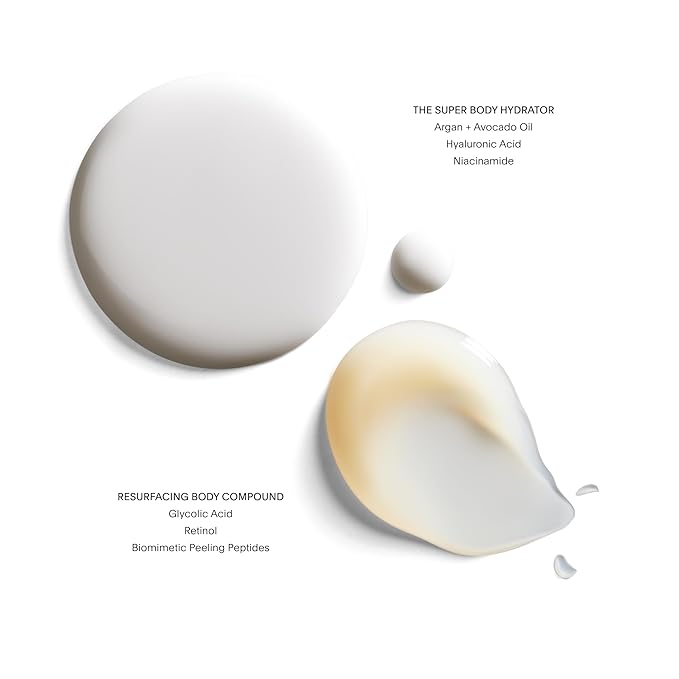 U Beauty Resurfacing Body Compound - Anti-Aging Aha Body Serum and The Super Body Hydrator - Hyaluronic Acid Cream Body Travel Set-Velvo Beauty