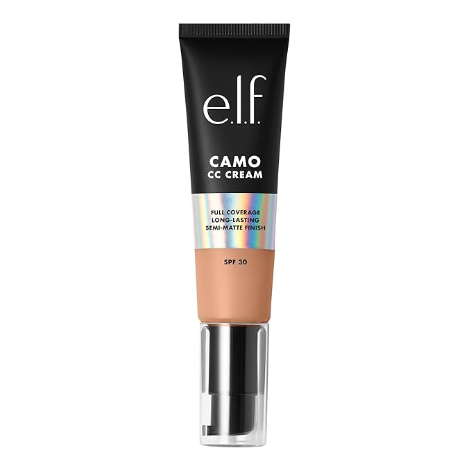 e.l.f. Camo CC Cream, SPF 30 Color-Correcting Medium-To-Full Coverage Face Foundation, Delivers An Airbrushed Finish, Vegan & Cruelty-Free, Light 250 W-Velvo Beauty