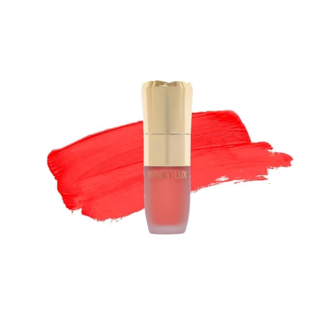 Winky Lux Cheeky Rose Liquid Blush, Gel Cream Blush Wand, Blendable & Buildable Pigment, Long Lasting Weightless Velvet Finish, Deep Coral Blush, Darling-Velvo Beauty