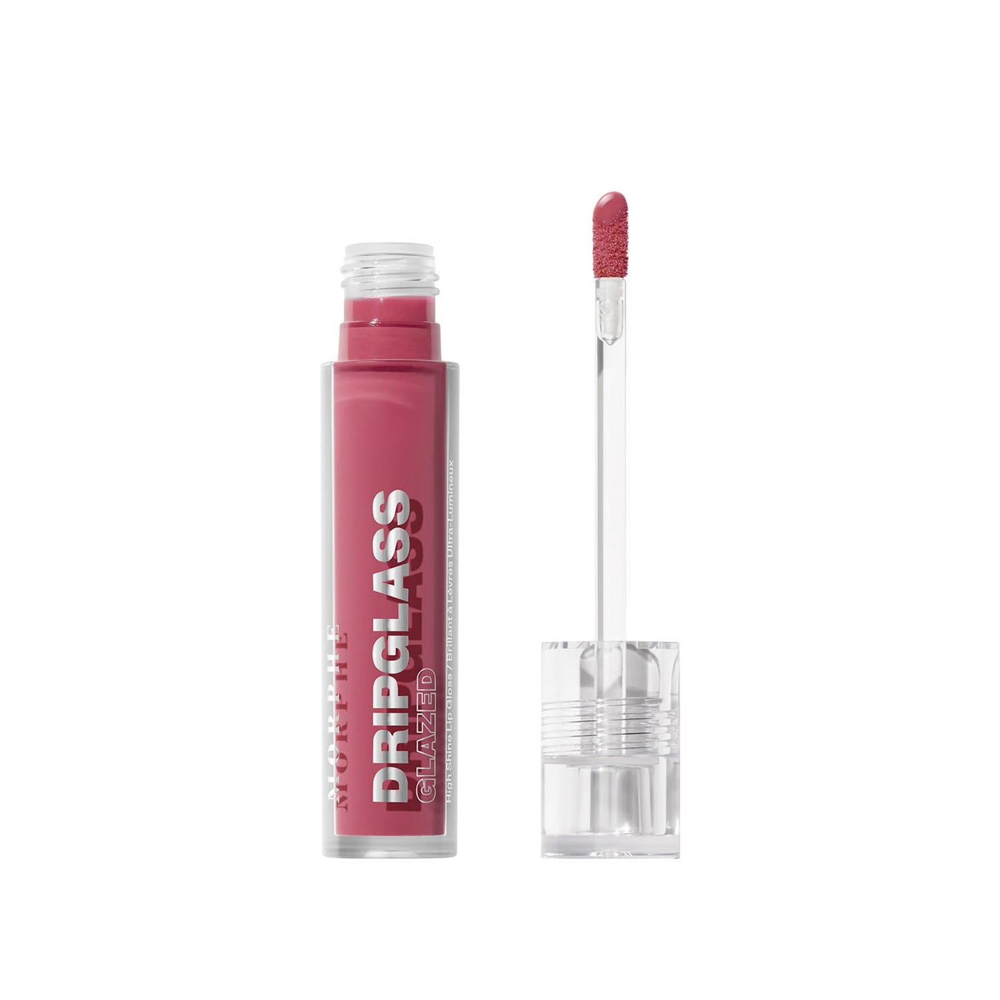 MORPHE Dripglass High Shine Lip Gloss - Glazed, Semi-Sheer & Nourishing Lip Makeup - Buildable Formula Infused with Plant-Derived Squalane & Vitamin E - Shatterproof Mauve (0.13 oz)-Velvo Beauty