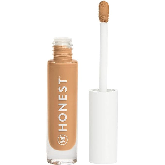 Honest Beauty Fresh Flex Concealer with Niacinamide + Vitamin E + Hyaluronic Acid | Vegan + Cruelty free | Toffee, 0.17 fl oz-Velvo Beauty