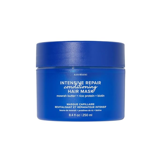 AAVRANI Intensive Repair Conditioning Hair Mask - Mask for Dry, Damaged Hair - with Biotin, Rice Protein, & Mowrah Butter to Repair - Vegan - 8.4 Oz-Velvo Beauty