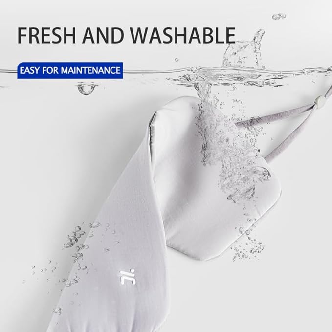 7C Soft Sleep Mask - Eye Mask - Hyaluronic Acid Anti-Aging Under Eye Cover with Adjustable Ear Elastic Straps for Full Night Sleep, Nap, Reduces Puffy Eyes Gifts-Velvo Beauty