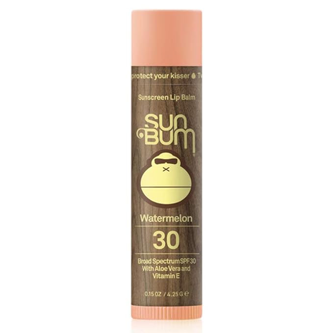 Sun Bum SPF 30 Sunscreen Lip Balm | Vegan and Cruelty Free Broad Spectrum UVA/UVB Lip Care with Aloe and Vitamin E for Moisturized Lips | Watermelon Flavor |.15 oz-Velvo Beauty