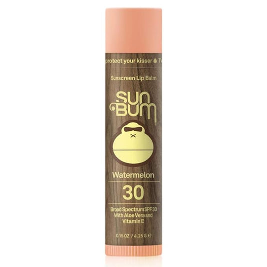 Sun Bum SPF 30 Sunscreen Lip Balm | Vegan and Cruelty Free Broad Spectrum UVA/UVB Lip Care with Aloe and Vitamin E for Moisturized Lips | Watermelon Flavor |.15 oz-Velvo Beauty