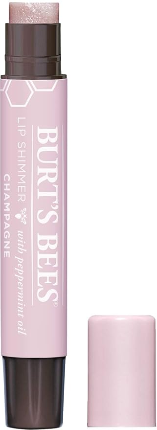 Burt's Bees Lip Shimmer, Champagne 0.09 oz (Pack of 5)-Velvo Beauty