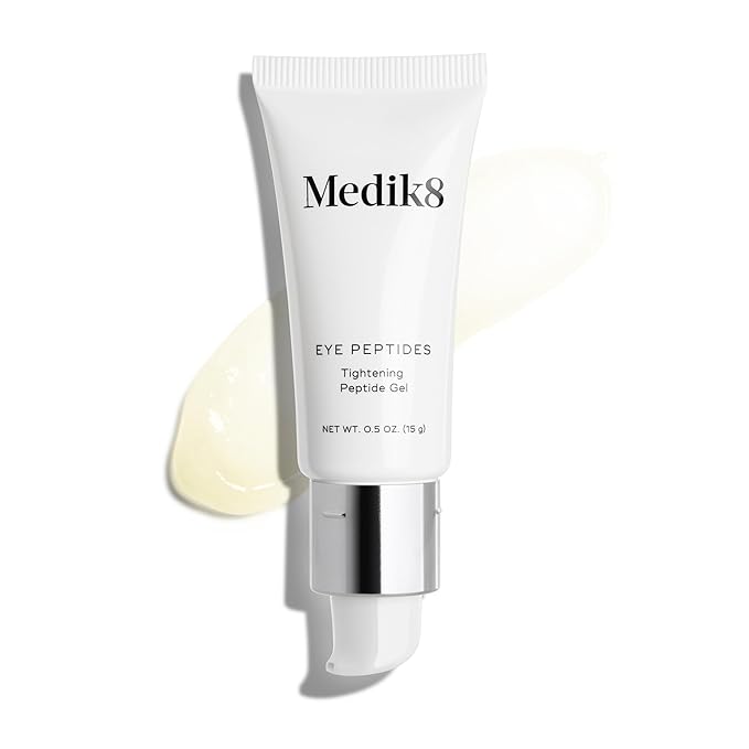 Medik8 Eye Peptides - Firming, Hydrating Daily Under Eye Skin Repair Gel - Smoothing, Tightening, Anti-Aging Treatment for Reducing Wrinkles - Plumping, Refreshing, Gentle Skin Regeneration - 0.5 oz-Velvo Beauty