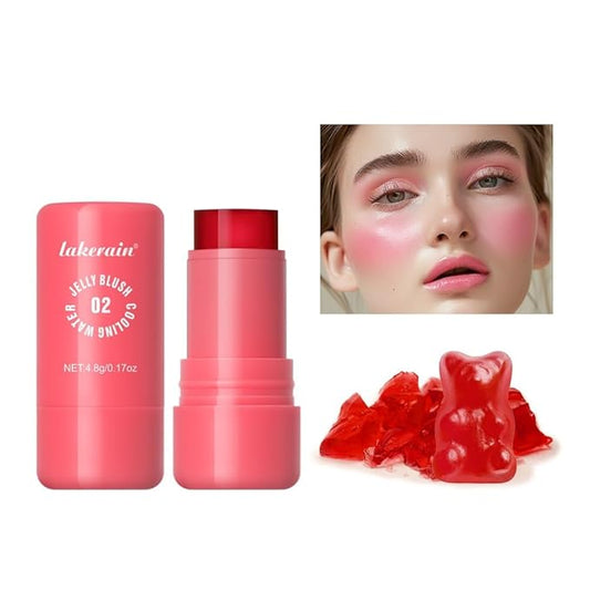 Milk Jelly Blush - Milk Blush - Sheer Cheek & Lip Stain，Long Lasting Milk Jelly Tint Have Transparent & Bright Colors (#2 red)-Velvo Beauty