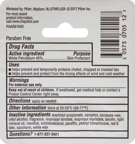 ChapStick Classic Cherry Lip Balm Tube, Flavored Lip Balm for Lip Care on Chafed, Chapped or Cracked Lips - 0.15 Oz-Velvo Beauty