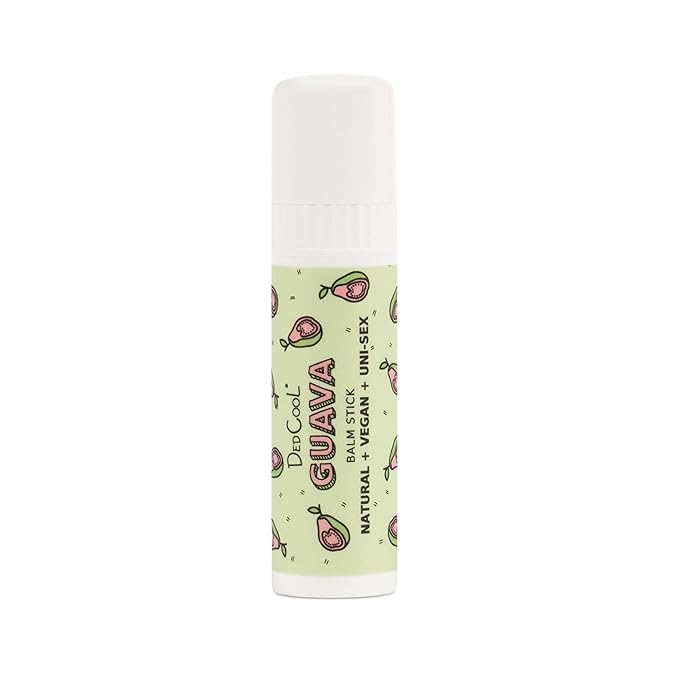DedCool Lip Balm Stick (Guava) Jumbo, Vegan, Flavored, Coconut Oil Lip Balm, Long Lasting, Moisturization, Hydrates Dry & Chapped Lips, Vegan, Natural, Clean, Non-Toxic, Fragrance For All-Velvo Beauty