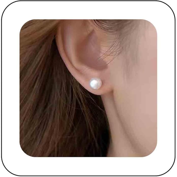 Boho Pearl Studs Earrings Tiny Pearl Earrings Minimalist Earrings Pearl Simple Studs Jewelry for Women Bridesmaid Gifts-Velvo Beauty