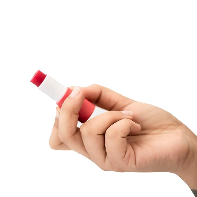 Omorfee 100% Organic Tinted Lip Balm Stick Treatment, Natural Lip Tint Gloss, Long Lasting Rose Lip Tint, Strawberry Flavor, Beetroot & Cocoa Butter, Pink Red Color, Moisturizing Lip Balm - 6g/0.21Oz-Velvo Beauty
